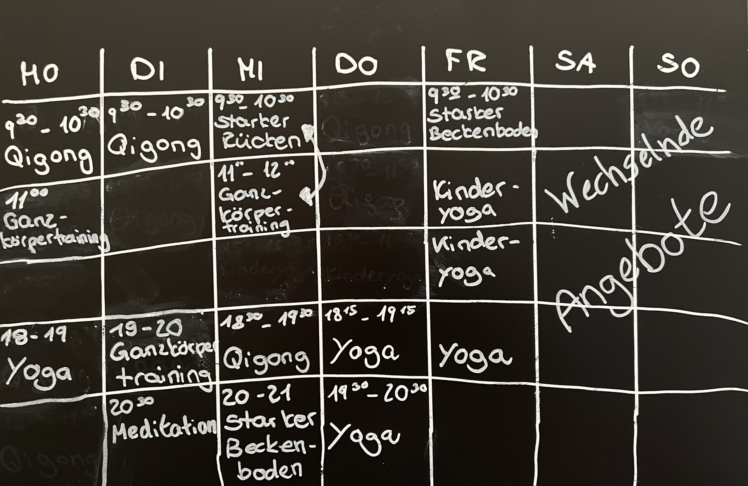 Timetable